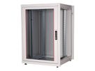 ROLINE 19-inch network cabinet Basic 22 U, 800x800 WxD glass door grey