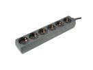 ROLINE Power Strip, 6-way, black, 3 m