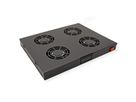 ROLINE 19-inch fan unit 4 fans, Thermostat black
