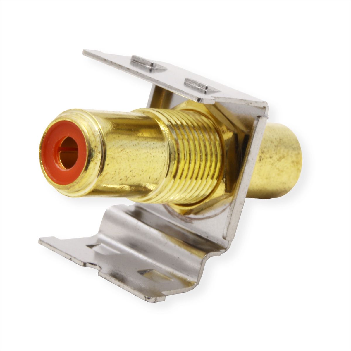 ROLINE RCA Keystone Coupler, Metal, Shielded, red