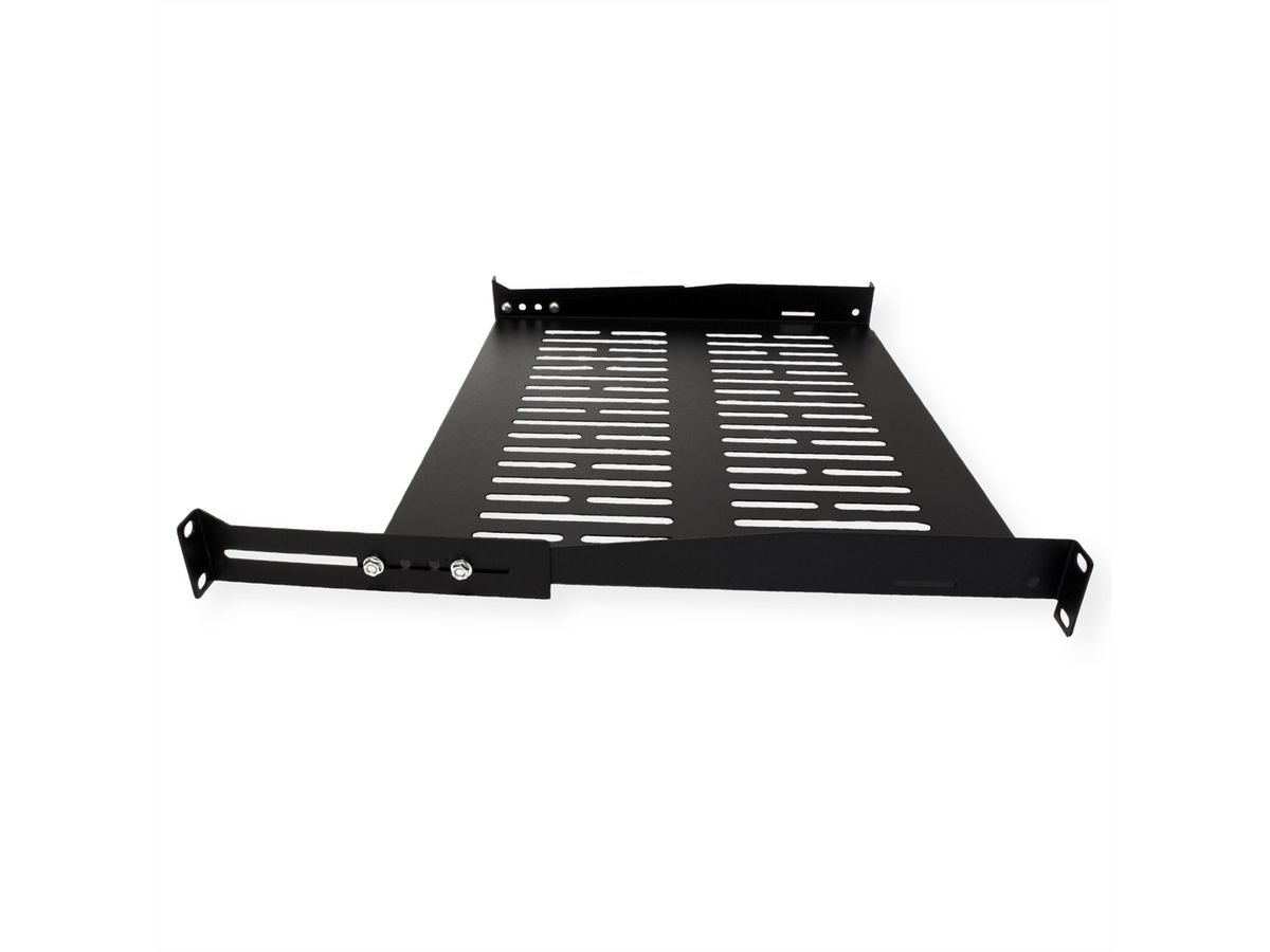 VALUE 19"-Fixed Shelf, 485 x 350mm, 1U, max. 25kg, black