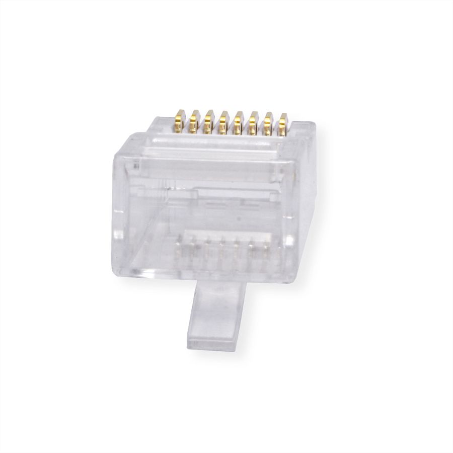 ROLINE Cat.6A (Class EA) RJ-45 Modular Plug, unshielded, for Solid/Stranded Wire, 10 pcs.