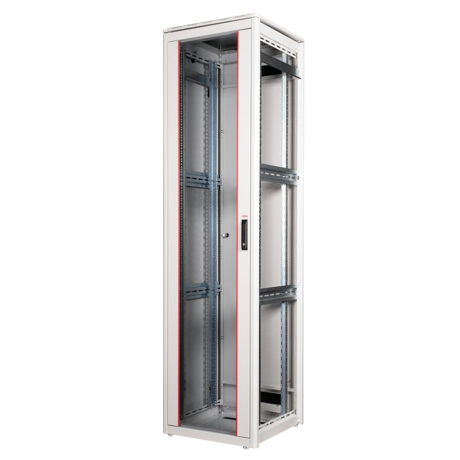 ROLINE 19-inch Network Cabinet Pro 47 U, 600x600 WxD glass door grey