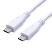 VALUE USB 3.2 Gen 2 Cable, PD, C-C, M/M, 4K UHD-1, 10Gbit/s, Emark, 100W, white, 0.5 m