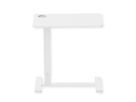 ROLINE Gas Spring Side Table / Workstation, height-adjustable, hidden casters, white