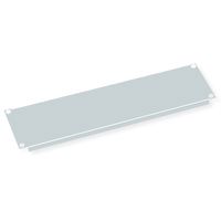 VALUE 19" Blank Panel, 3U, Metal, grey