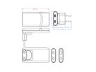 VALUE USB Wall Charger, EU/US Plug, 2x Ports (A+C), 65W, white