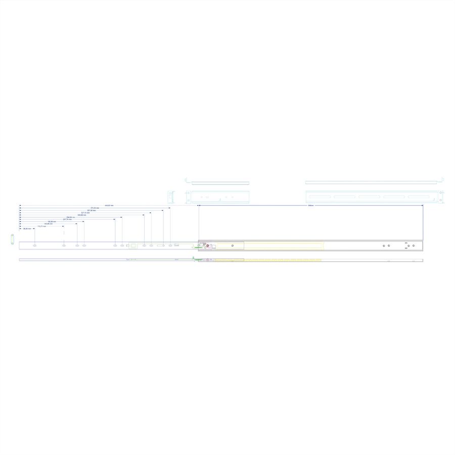 Telescopic rails for Industrial Rack-Mount Server Chassis, 19.99.0103
