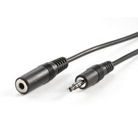 VALUE 3.5mm Extension Cable, M - F, black, 10 m