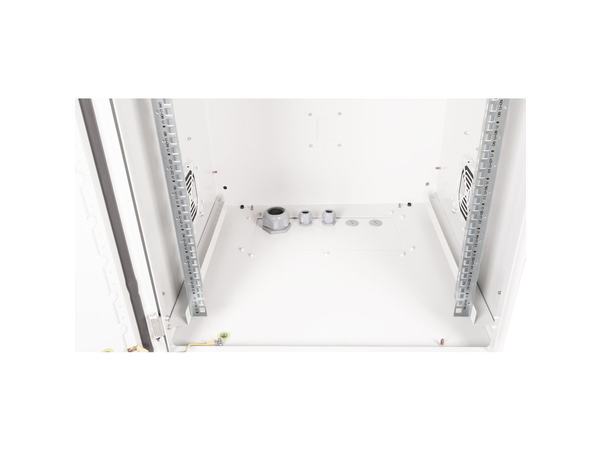 ROLINE 19-inch wall-mounted housing Pro 16 U, 600x600 WxD IP55 outdoor grey