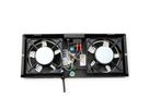 ROLINE Fan unit 2 fans, thermostat, for 19-inch wall housing black