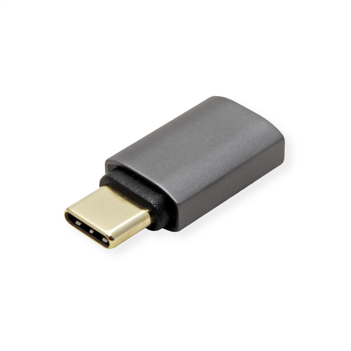ROLINE Adapter, USB4 Gen 3x2, Aluminum, Type C, M/F, silver
