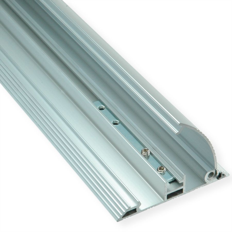 ROLINE 2-Channel Aluminum Floor Cable Cover, 92 x 22 mm, silver, 1.1 m