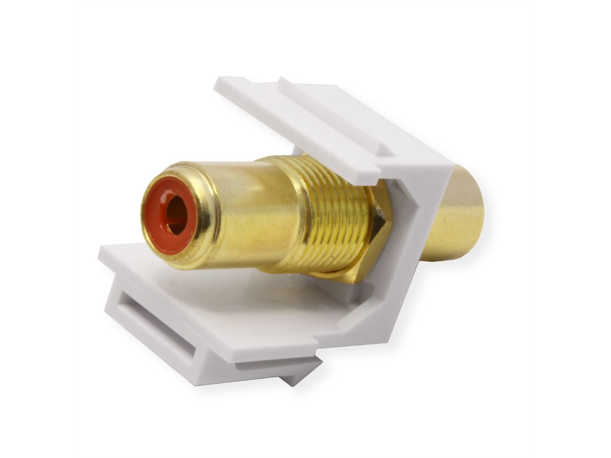 VALUE RCA Keystone Coupler, Plastic, red
