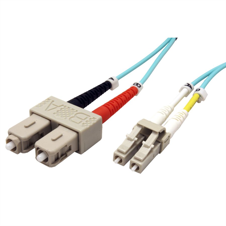 ROLINE Fibre Optic Jumper Cable, 50/125µm, LC/SC, OM3, turquoise, 2 m