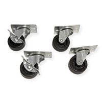 ROLINE Swivel castors for wall housing Basic Plus, 80kg