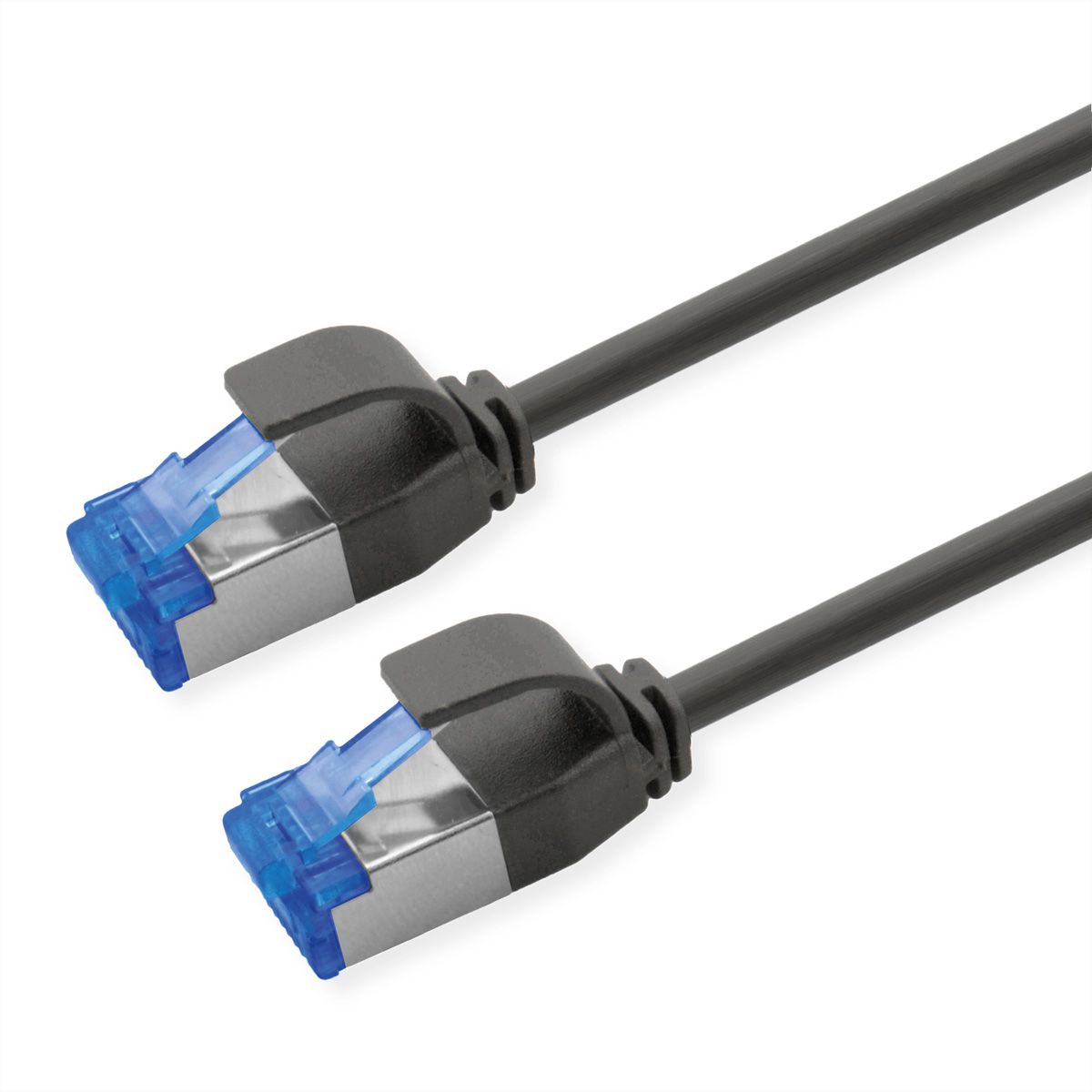 ROLINE S/FTP Patch Cord Cat.6A / Class EA, LSOH, Slim, PoE, black, 5 m