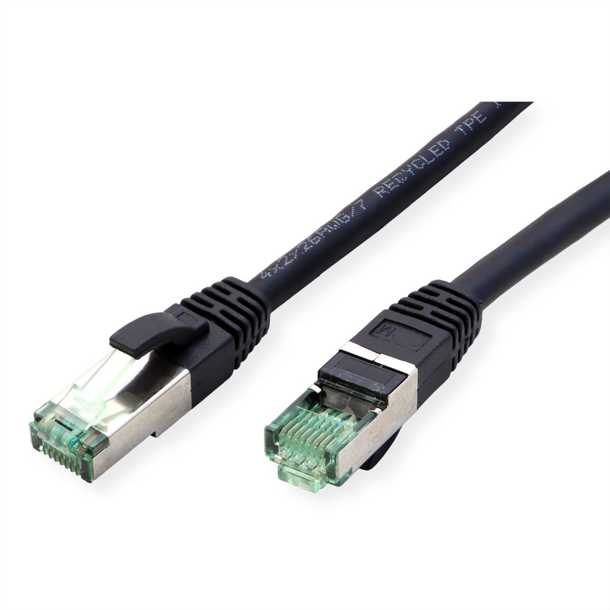 ROLINE RM S/FTP (PiMF) Patch Cord Cat.6A, black, 1 m