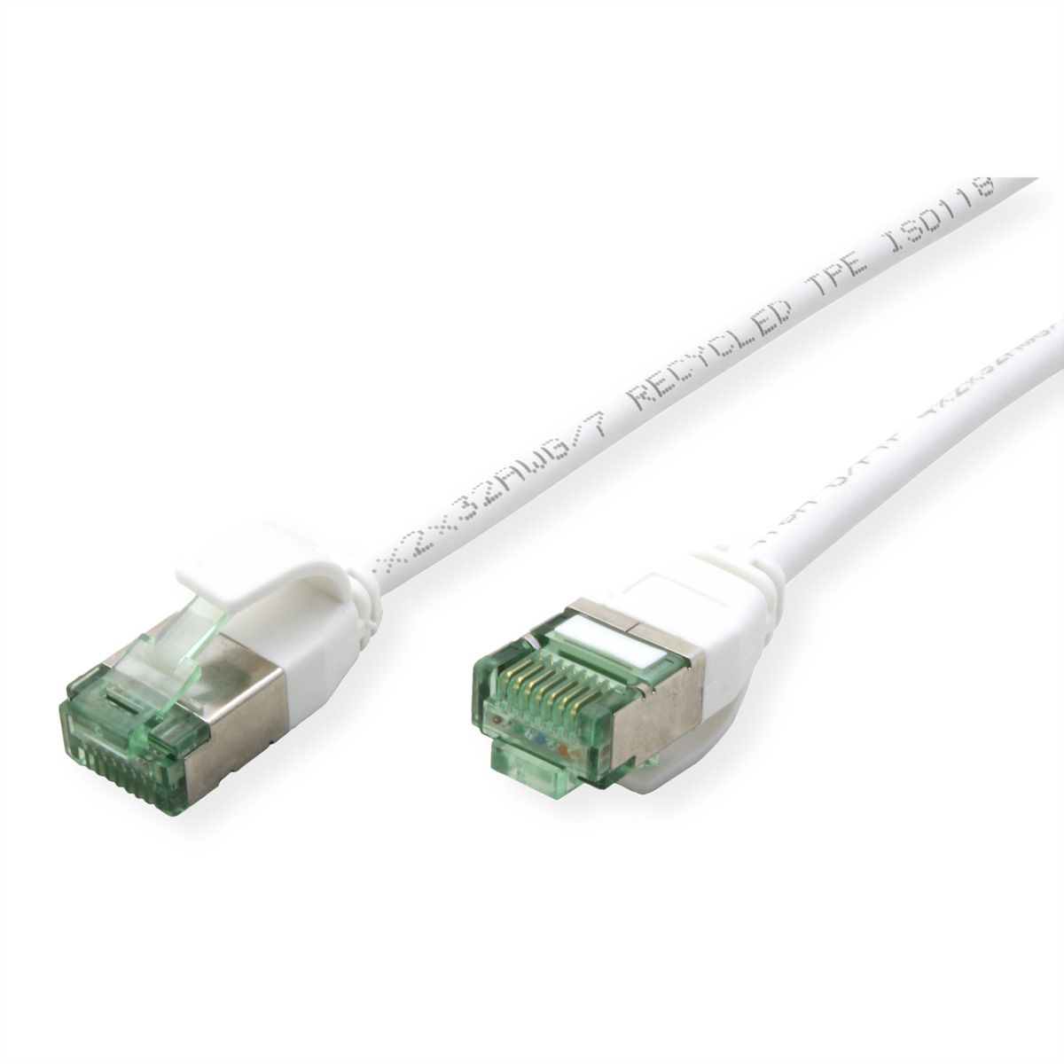 ROLINE RM U/FTP DataCenter Patch Cord Cat.6A (Class EA), slim, white, 0.15 m