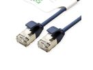 ROLINE GREEN U/FTP DataCenter Patch Cord Cat.6A (Class EA), LSOH, slim, blue, 0.15 m