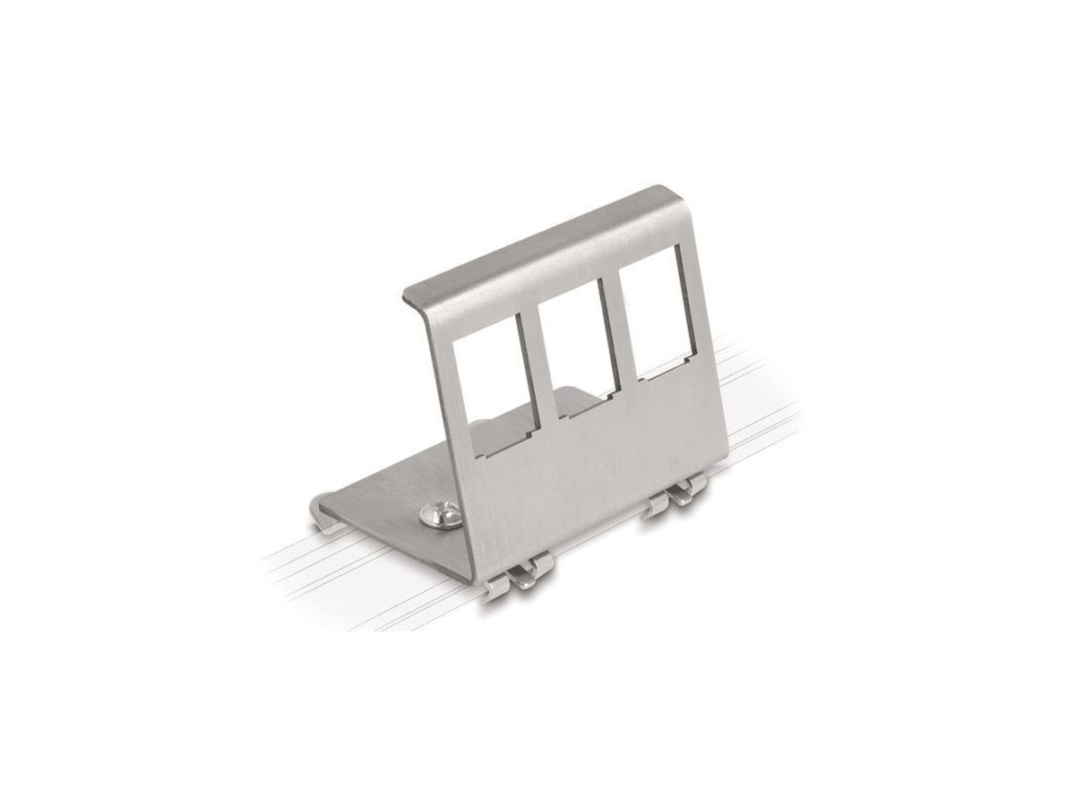 VALUE DIN Rail Adapter, empty, 3x Keystones