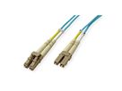 VALUE Fibre Optic Jumper Cable, 50/125µm, LC/LC, OM3, LSOH, turquoise, 15 m