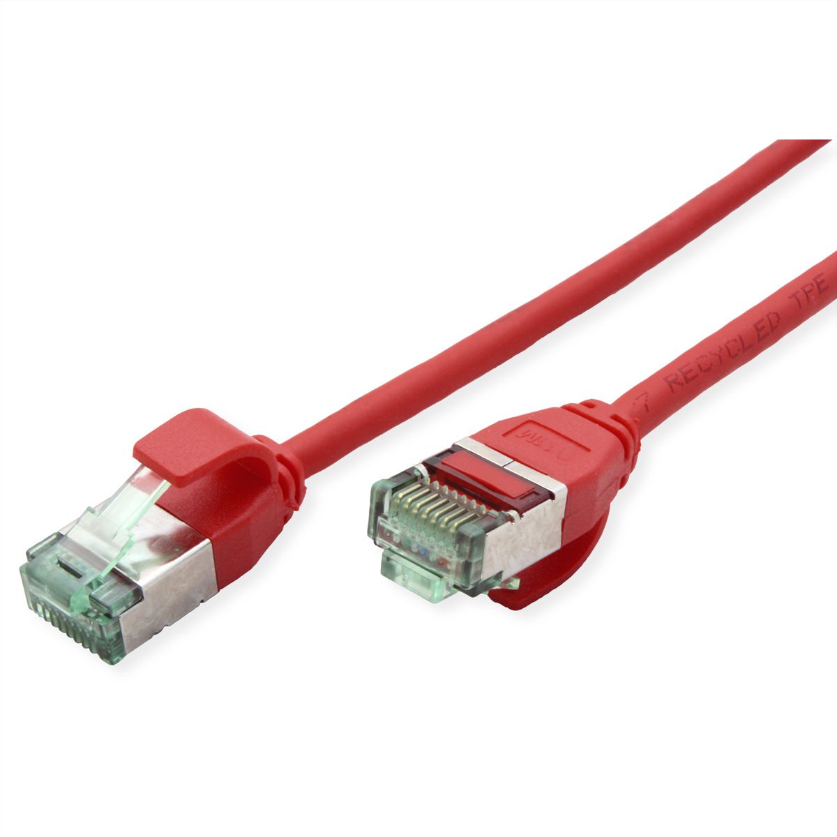 ROLINE RM U/FTP DataCenter Patch Cord Cat.6A (Class EA), slim, red, 0.15 m
