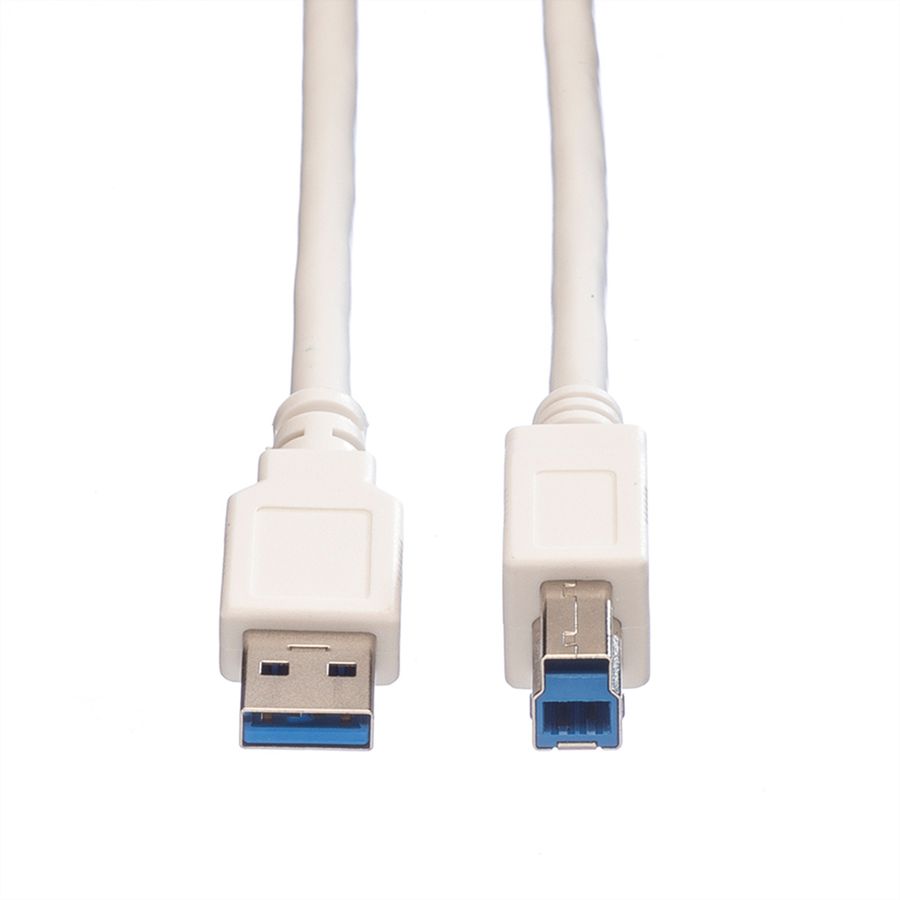 VALUE USB 3.2 Gen 1 Cable, A - B, M/M, white, 1.8 m