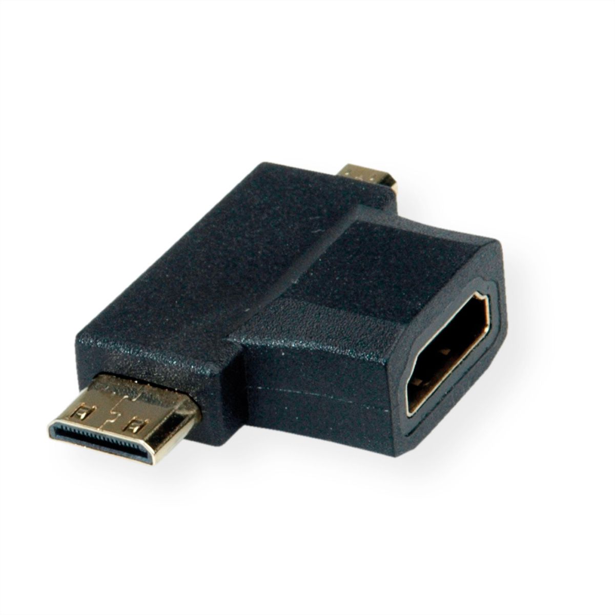 VALUE HDMI T-Adapter, HDMI  - HDMI Mini + HDMI Micro