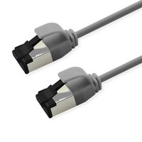 ROLINE S/FTP Patch Cord Cat. 8.1 (Class I), LSOH, Slim, PoE, grey, 0.3 m