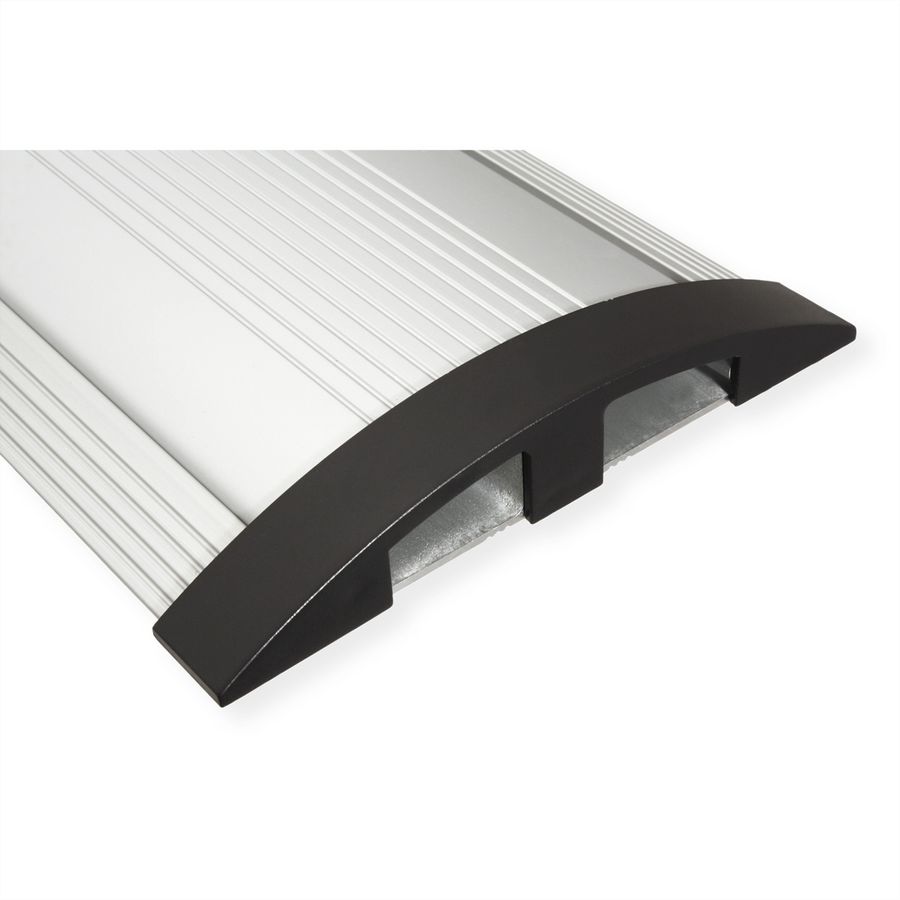 ROLINE 2-Channel Aluminum Floor Cable Cover, 139 x 22 mm, silver, 1.1 m