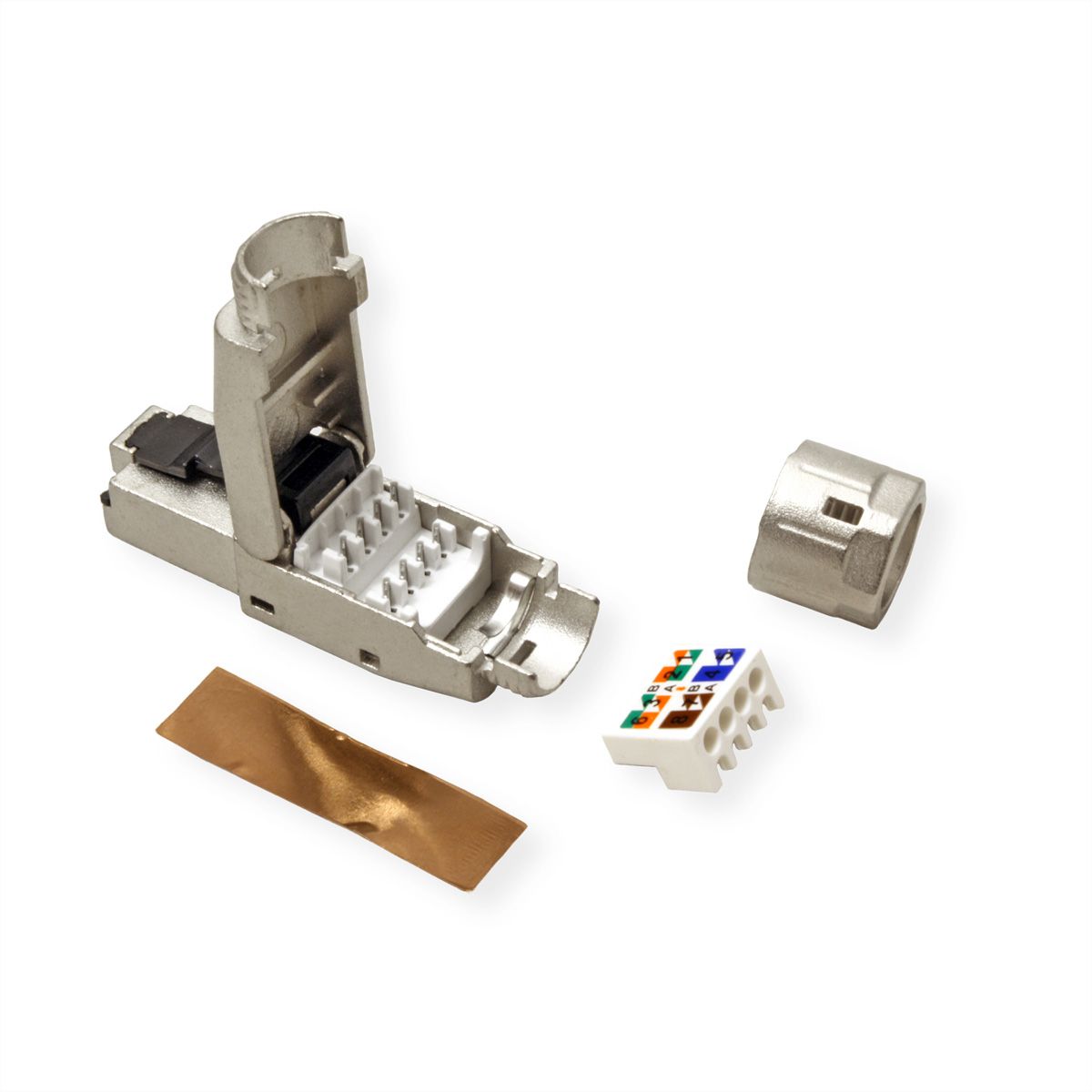 VALUE Cat.8 (Class I) Field Connector Plug RJ45, Tool-Free