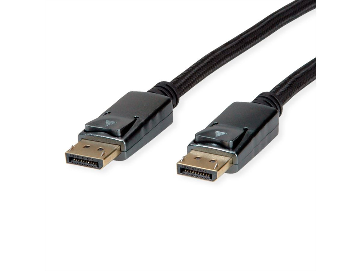 ROLINE DisplayPort Cable, v1.4, DP-DP, M/M, black /silver, 2 m