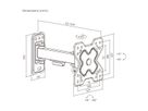 VALUE TV Monitor Arm, Wall Mount, < 81cm, < 20kg, 2 joints