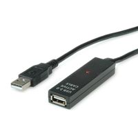 VALUE USB 2.0 Extension Cable, active, black, 30 m