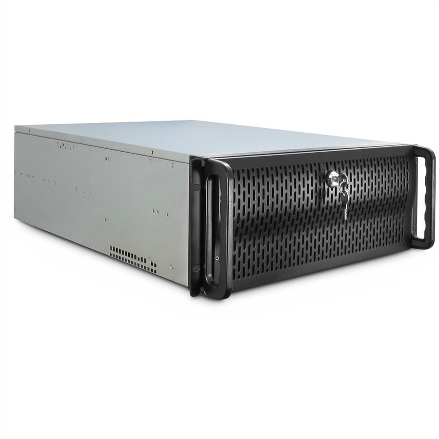 19" Industrial Rack-Mount Server Chassis, 4UH, IPC 4U-4129L, black