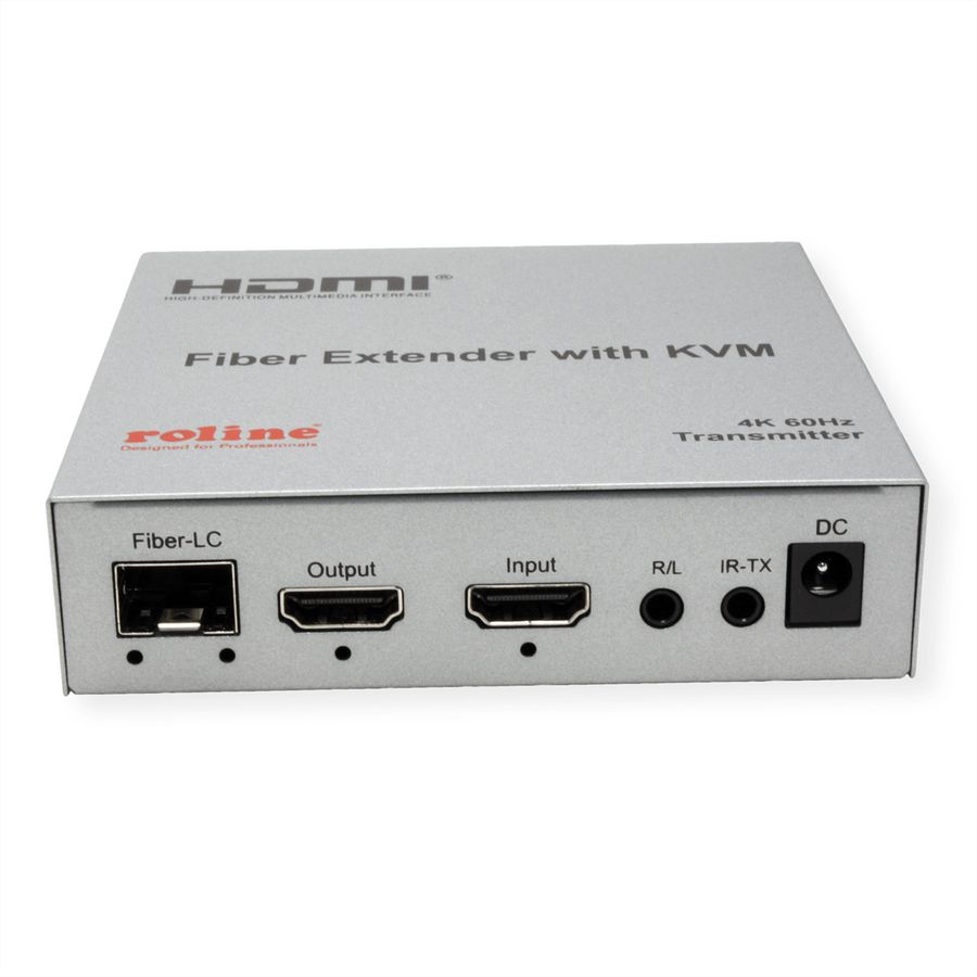ROLINE KVM Extender over Fiber Optic, HDMI 4K, USB, 20 km
