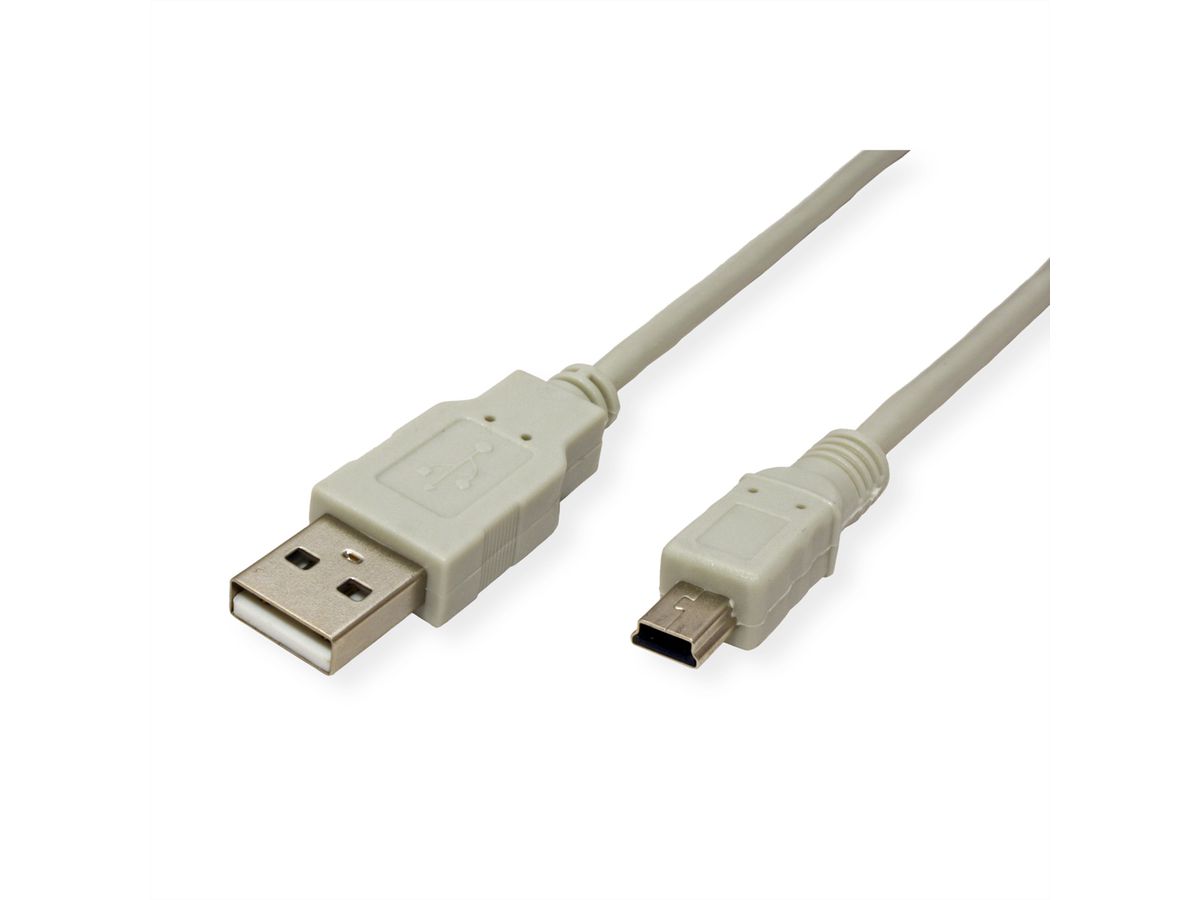 USB 2.0 Cable, Type A - 5-Pin Mini, 1.8 m - SECOMP