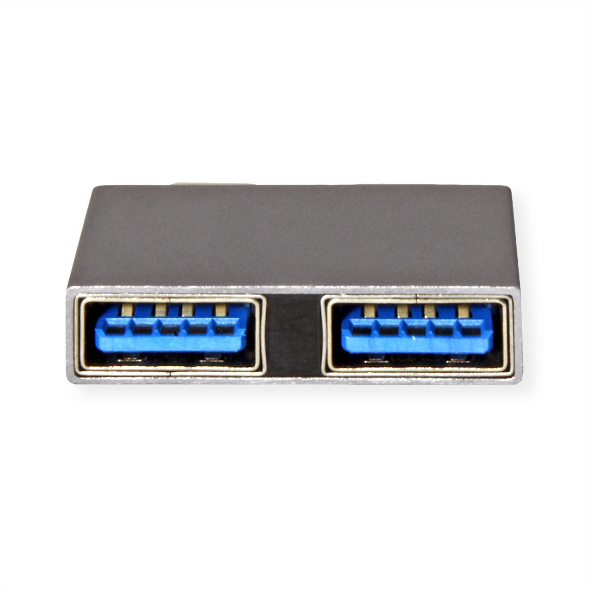 ROLINE Adapter, USB 3.2 Gen 2, 2x USB Type C - 2x USB A, M/F, silver