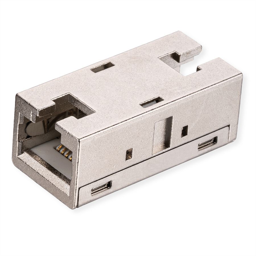 ROLINE RJ-45 Modular Coupler, Cat. 6A (Class EA), shielded, metal housing