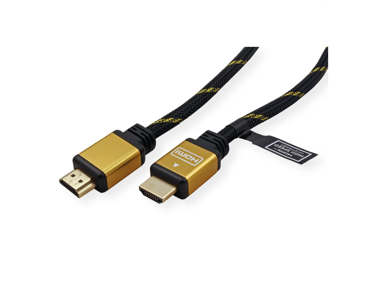 ROLINE GOLD HDMI High Speed Cable + Ethernet, M/M, 3 m