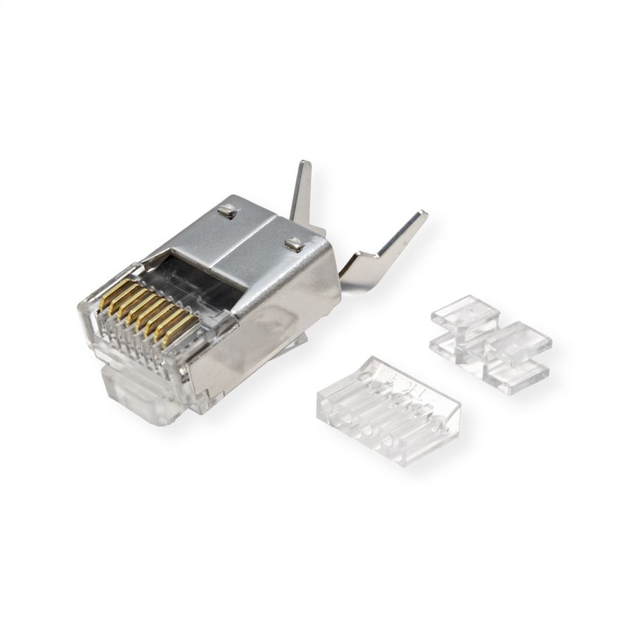 ROLINE Cat.6 (Class E) Modular Plug, STP, short body, 10 pcs.