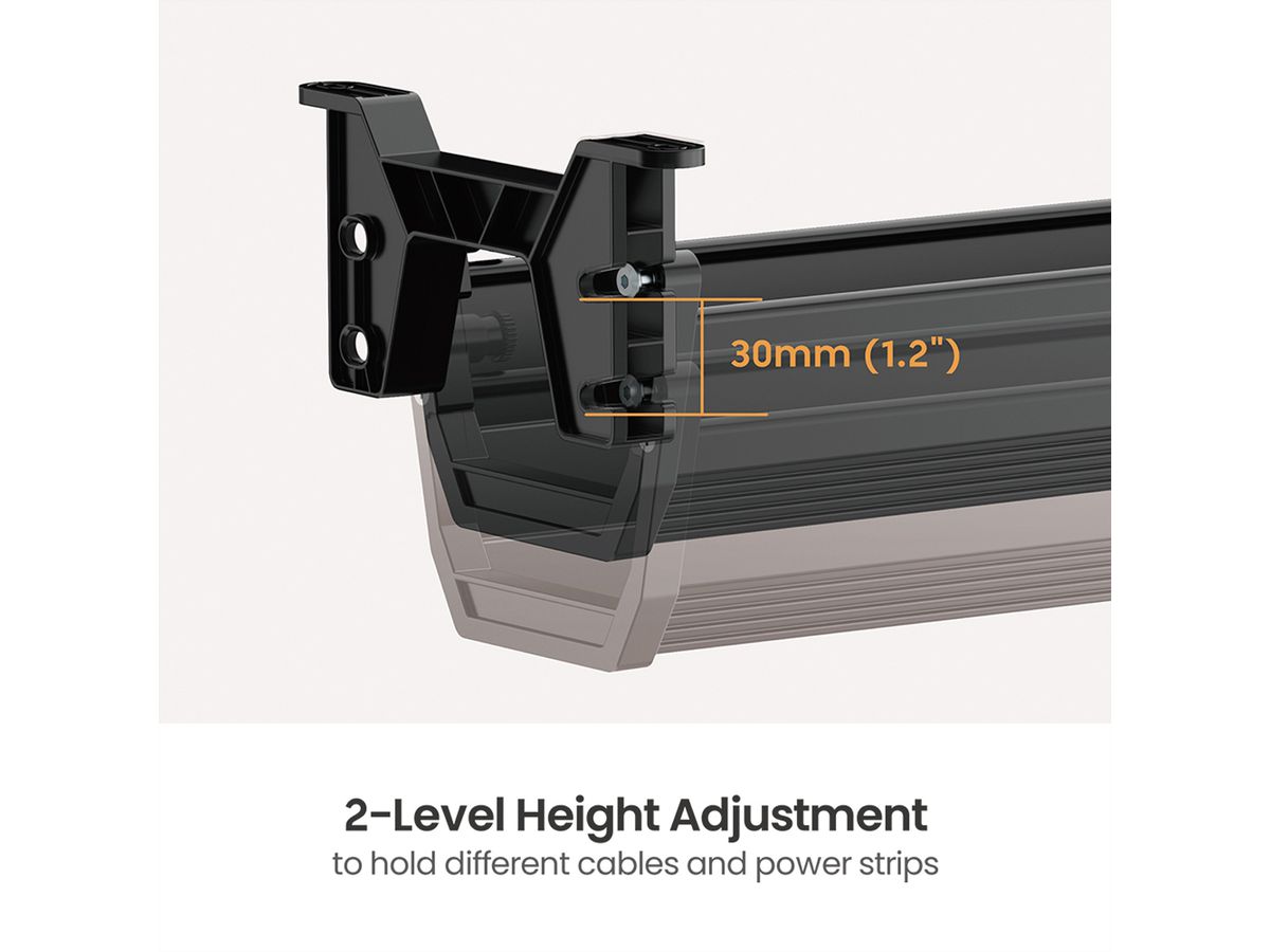 ROLINE Cable Organizer, Under Desk Mount, black, 85.8 cm