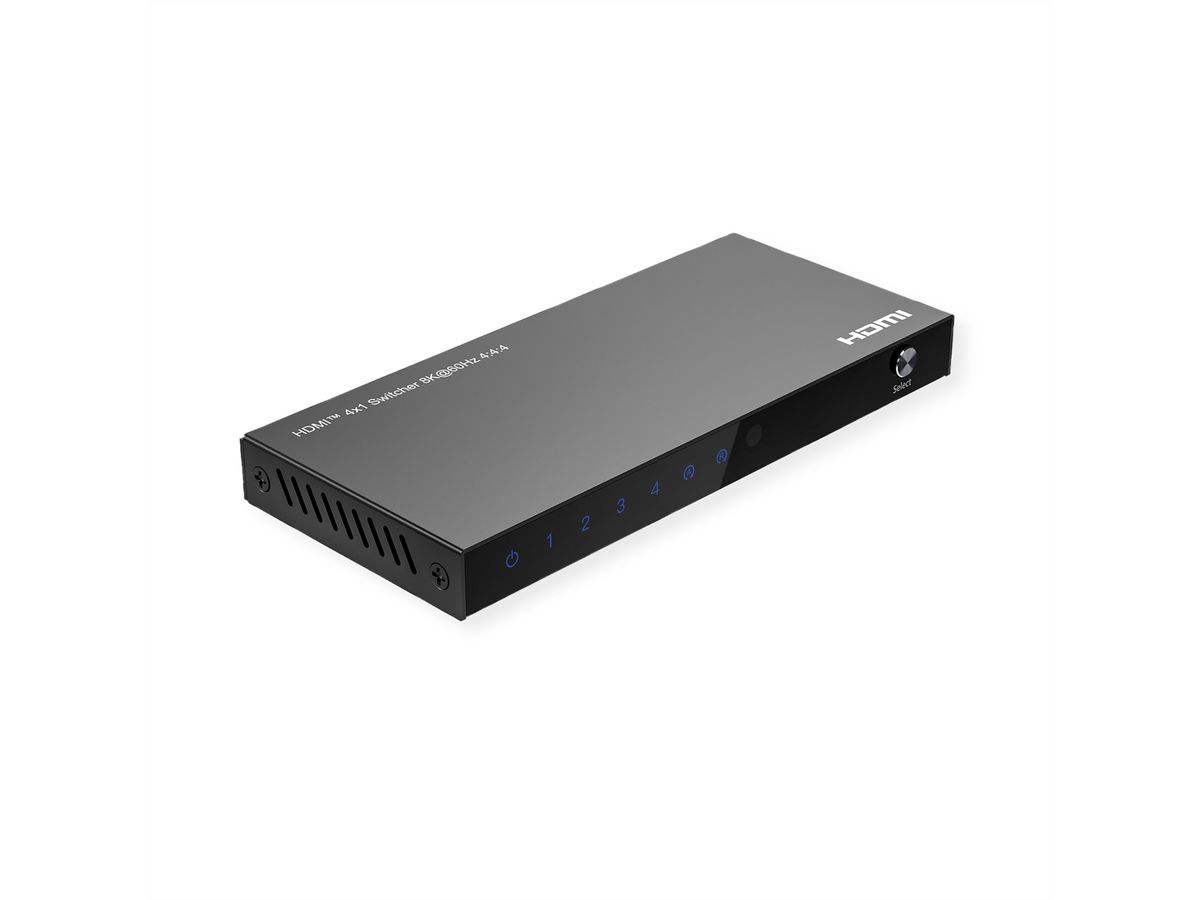 ROLINE HDMI Switch, 4x1, 8K60Hz, with Remote Control