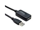 USB 2.0 Extension Cable, active with Repeater, black, 10 m