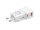 VALUE POCKET Travel Charger, EU/UK/US, 2x Ports (A+C), 25W, white