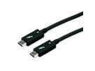 ROLINE Thunderbolt™ 4 Cable, 40Gbit/s, 100W, C-C, M/M, passive, black, 0.5 m