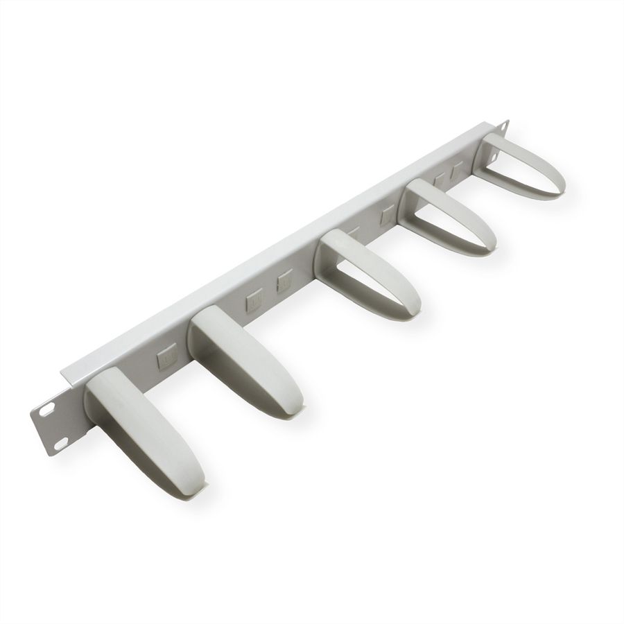 VALUE 19" Cable Management plate with Horizontal/Vertical cable rings for Cabinets, grey