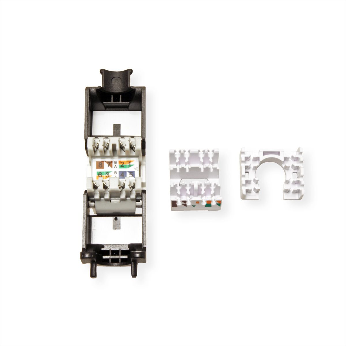 ROLINE Keystone Jack, Cat.6A (Class EA), RJ-45, UTP, tool-free, white