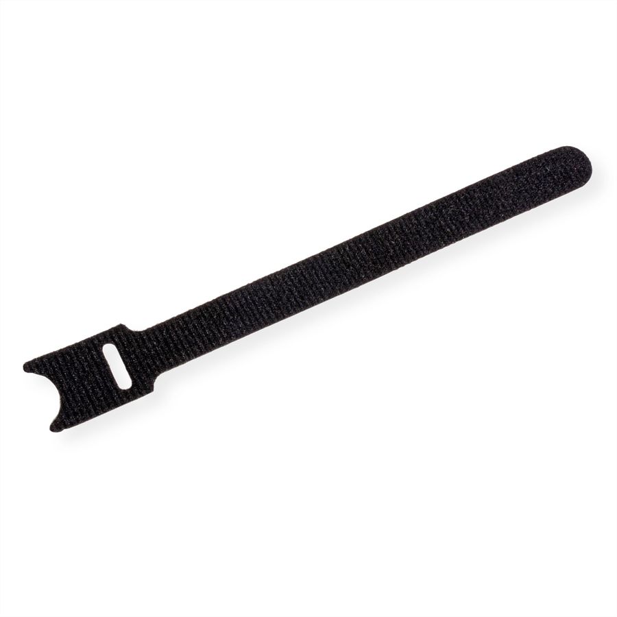 VALUE Strap Cable Binder with Flap, 20 pieces/set, black, 15 cm